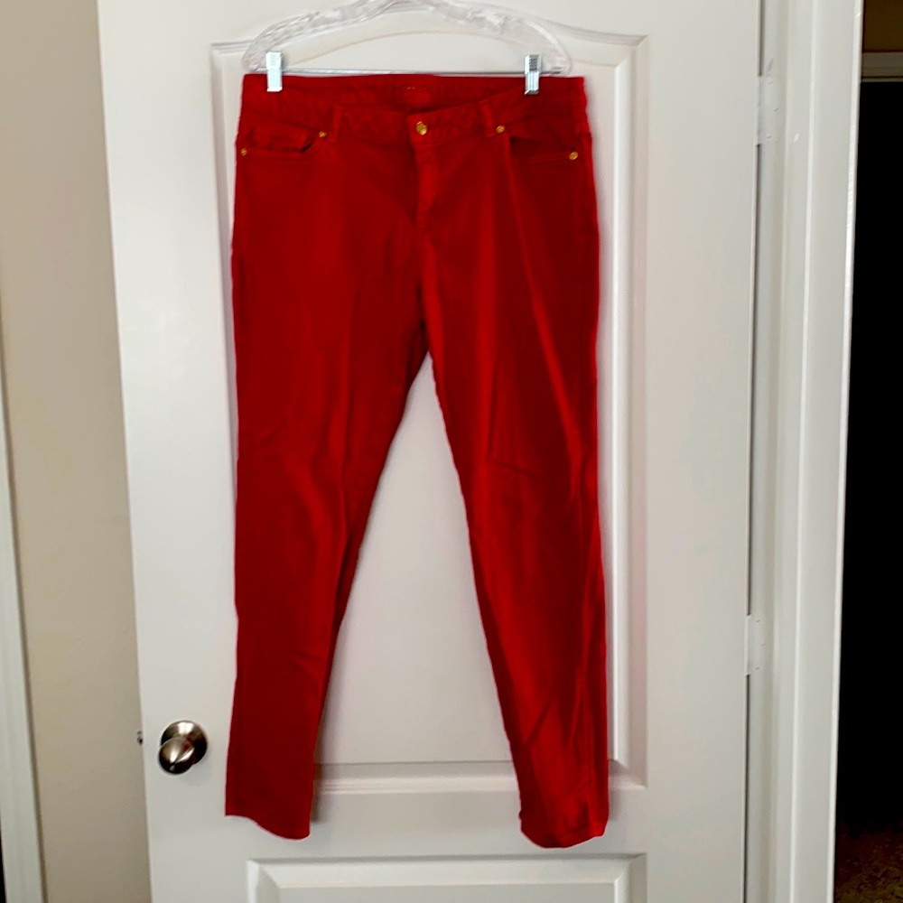 Michael Kors Red Skinny Jeans